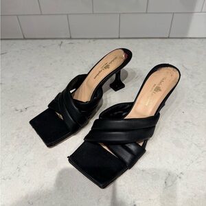 Elegant Black Leather Heels